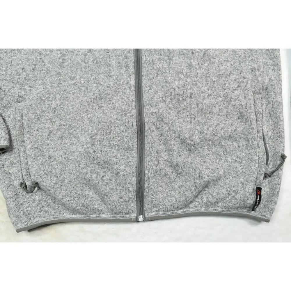 J.Crew Nordic Polartec Full-Zip Fleece Jacket Mens Large Gray Long Sleeve